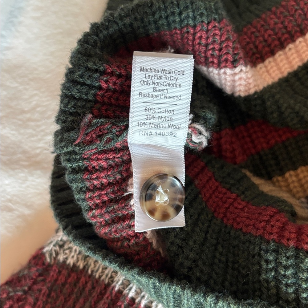 Marine Layer Striped V-Neck Cardigan Sweater M - Picture 4 of 8